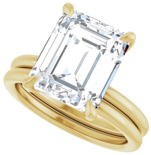 Sužadėtuvių Žiedas „Claw-Prong Solitaire“ 18k yellow gold Emerald 11mm x 9mm (10)