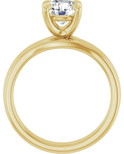 Sužadėtuvių Žiedas 14k yellow gold Round 7mm (7)