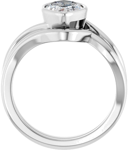 Sužadėtuvių Žiedas „Bezel-Set“ 10k white gold Marquise 13mm x 6.5mm (7)