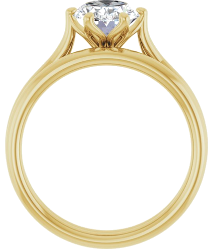 14K Yellow 9x7 mm Oval Engagement Ring Mounting (7)
