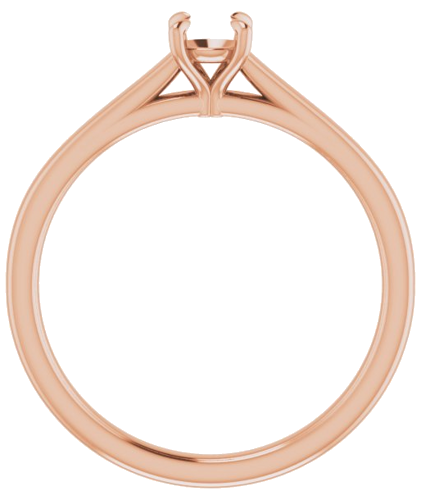 14K Rose  4.1 mm Round Solitaire Engagement Ring Mounting (2)