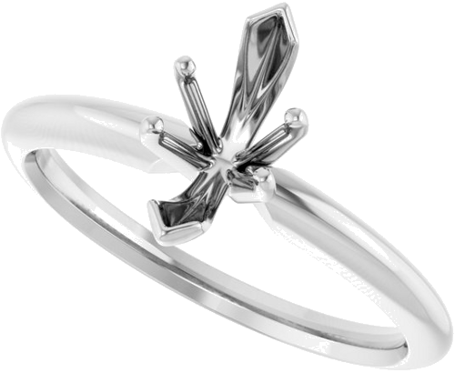 14K White 9.3x4.5 mm Marquise Solitaire Engagement Ring Mounting (5)