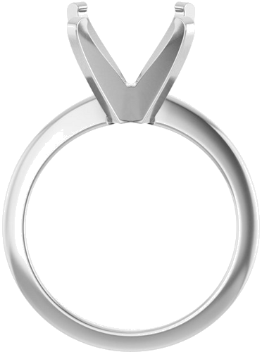 Sužadėtuvių Žiedas 14k white gold Oval 13mm x 11mm (2)