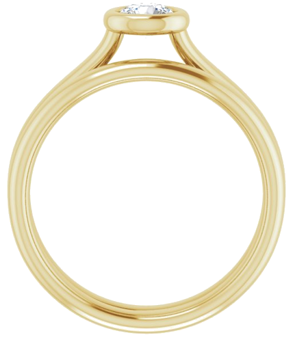 14K Yellow  4.4 mm Round Solitaire Engagement Ring Mounting (7)