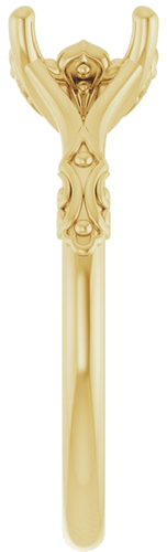 Sužadėtuvių Žiedas „Solitaire Split Shank“ 585 Geltonojo Aukso Oval 8mm x 6mm (4)