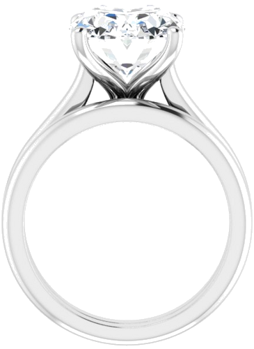 Sužadėtuvių Žiedas „Solitaire“ 585 Baltojo Aukso Oval 12mm x 10mm (7)