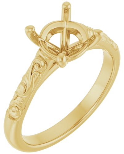 Sužadėtuvių Žiedas „Solitaire“ 14k yellow gold Round 8mm (1)