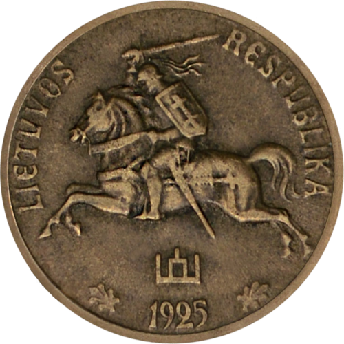 1925. gada Lietuvas 10 centu monēta (2)