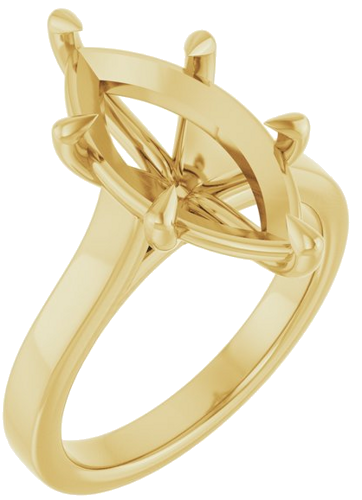 Sužadėtuvių Žiedas „Claw-Prong“ 14k yellow gold Marquise 16mm x 8mm (1)