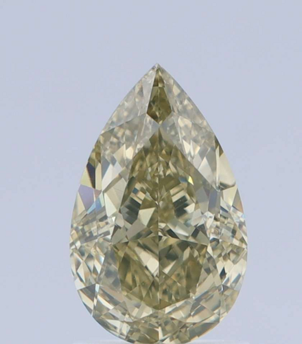1.53 carat Fancy Brownish Greenish Yellow-VS1 Natūralus Pear Deimantas (1)