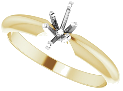 Sužadėtuvių Žiedas „Heavyweight Solitaire“ 14k yellow/white gold Marquise 6mm x 3mm (5)