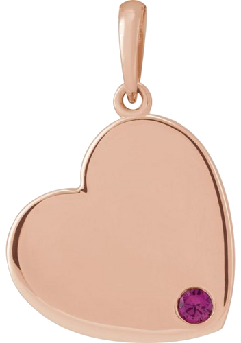 Pakabukas „Family Heart“ 14k rose gold Round 2mm (3)