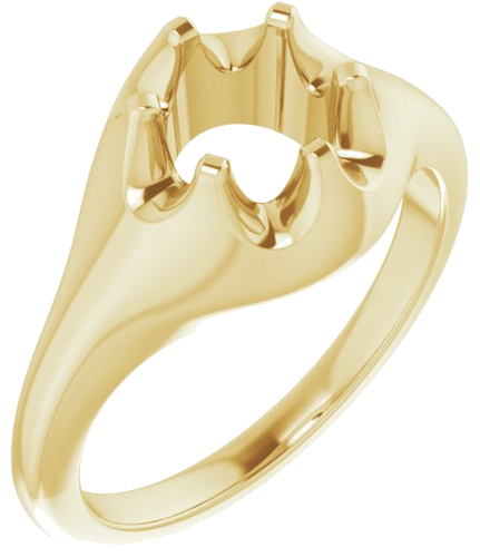 Sužadėtuvių Žiedas „Belcher Solitaire“ 417 Geltonojo Aukso Round 6mm (1)