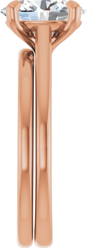 Sužadėtuvių Žiedas „Solitaire“ 585 Rožinis Aukso Oval 9mm x 7mm (9)