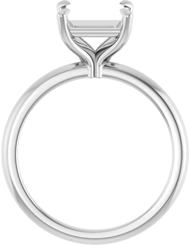 Sužadėtuvių Žiedas „Claw-Prong“ 14k white gold Square 7mm (2)
