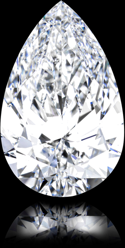 3.02 carat F-SI1 Natūralus Pear Deimantas (1)