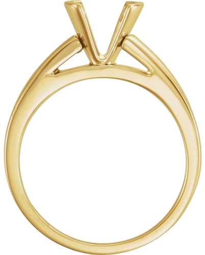 Sužadėtuvių Žiedas „Half-Bezel Solitaire“ 14k yellow gold Round 5.2mm (2)