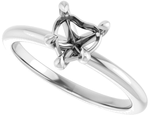 Sužadėtuvių Žiedas „Claw-Prong“ 14k white gold Heart 6mm (5)