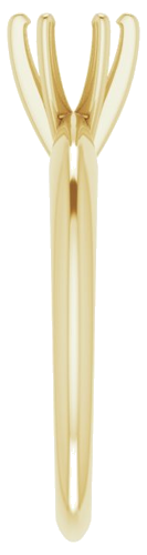 14K Yellow 5-5.3 mm Round 6-Prong Comfort-Fit Solitaire Ring Mounting (4)