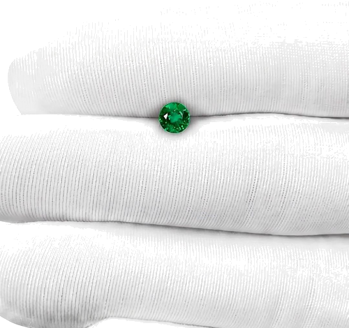 0.62 carat GREEN Round Smaragdas (1)
