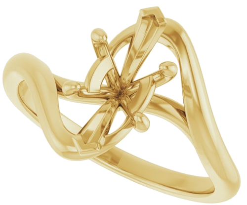 Sužadėtuvių Žiedas „Bypass“ 14k yellow gold Marquise 10.5mm x 5.5mm (5)