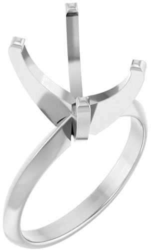 Sužadėtuvių Žiedas „Lightweight Solitaire“ 14k white gold Elongated Cushion 11mm x 9mm (1)