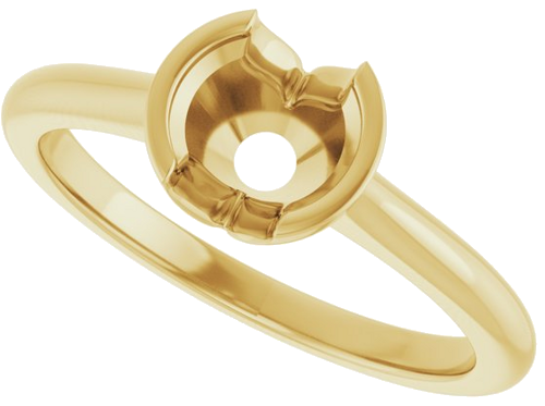 Sužadėtuvių Žiedas „Half-Bezel Solitaire“ 14k yellow gold Round 6mm (5)