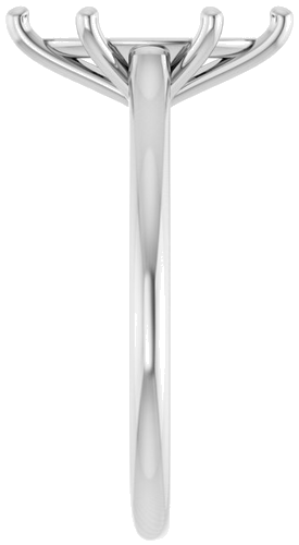 14K White 12x6 mm Marquise Solitaire Engagement Ring Mounting (4)