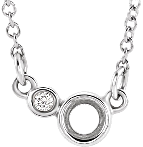 Pakabukas „Accented Bezel-Set“ 925 Sidabro Round 4mm (1)