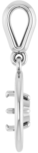 Pakabukas „Solitaire“ 10k white gold Round 4.4mm (3)