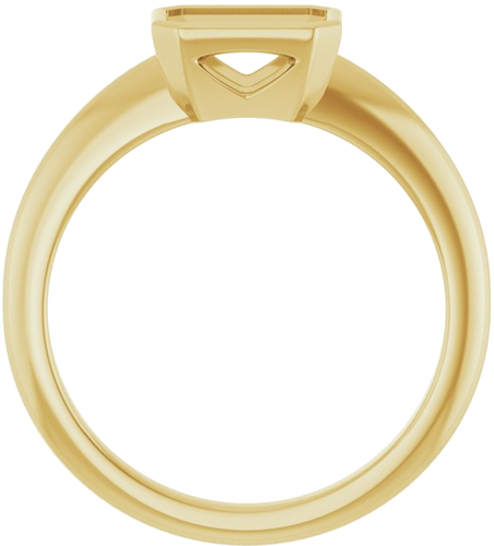 Sužadėtuvių Žiedas „Bezel-Set Solitaire“ 14k yellow gold Emerald 7mm x 5mm (2)