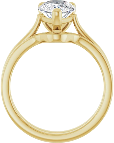 Sužadėtuvių Žiedas 14k yellow gold Pear 10mm x 7mm (7)