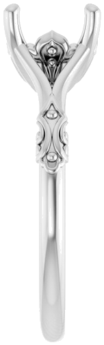 Sužadėtuvių Žiedas „Solitaire Split Shank“ 925 Sidabro Round 8mm (4)