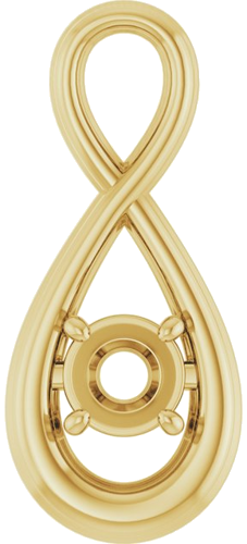 Pakabukas „Infinity-Inspired Solitaire“ 14k yellow gold Round 4.4mm (1)