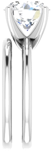 Sužadėtuvių Žiedas „Solitaire“ 585 Baltojo Aukso Round 9.4mm (9)