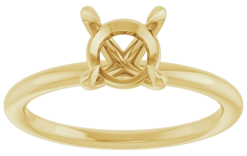 Sužadėtuvių Žiedas „Claw-Prong Solitaire“ 14k yellow gold Round 7mm (3)