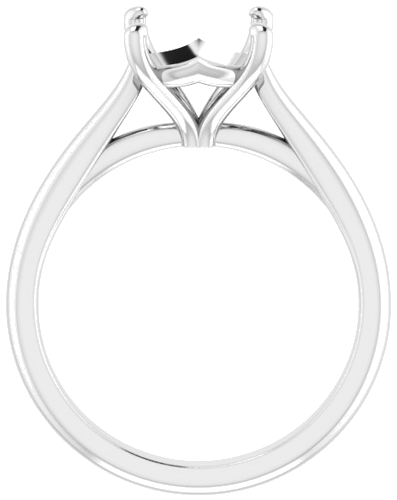 Sužadėtuvių Žiedas „Solitaire“ 585 Baltojo Aukso Cushion 8mm (2)