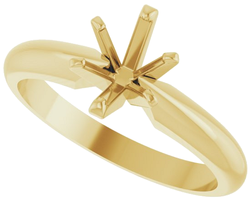 Sužadėtuvių Žiedas „Solitaire“ 14k yellow gold Oval 7mm x 5mm (5)