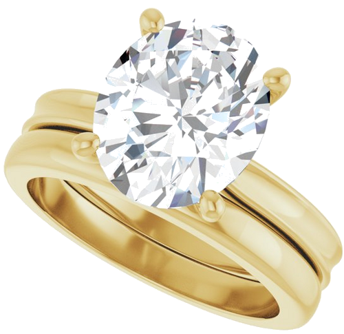 Sužadėtuvių Žiedas 14k yellow gold Oval 11mm x 9mm (10)