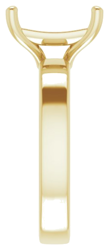 Sužadėtuvių Žiedas „Solitaire“ 14k yellow gold Square 9mm (4)