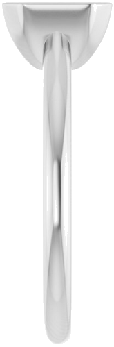 Sužadėtuvių Žiedas „Half Bezel Solitaire“ 585 Baltojo Aukso Emerald 8mm x 6mm (4)