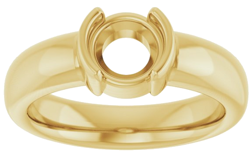 Sužadėtuvių Žiedas „Half-Bezel Solitaire“ 14k yellow gold Round 6.5mm (3)