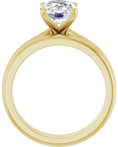 Sužadėtuvių Žiedas 14k yellow gold Elongated Cushion 9mm x 7mm (7)