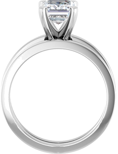 Sužadėtuvių Žiedas „Solitaire“ 585 Baltojo Aukso Emerald 8mm x 6mm (7)