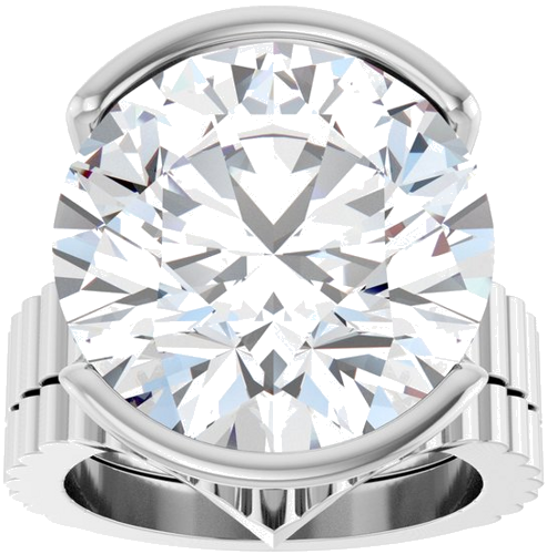 Sužadėtuvių Žiedas „Half-Bezel Solitaire“ 925 Sidabro Round 16mm (8)