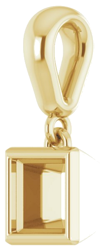 Pakabukas „Bezel-Set“ 585 Geltonojo Aukso Square 4.5mm (2)