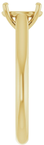 Sužadėtuvių Žiedas „Sculptural“ 14k yellow gold Oval 9mm x 7mm (4)