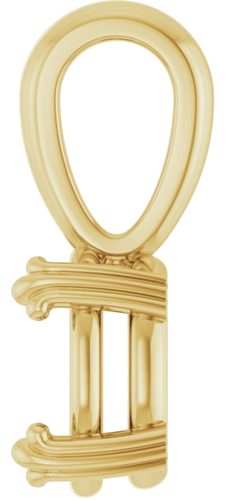 Pakabukas „Decorative Prong Solitaire“ 14k yellow gold Oval 8mm x 6mm (3)