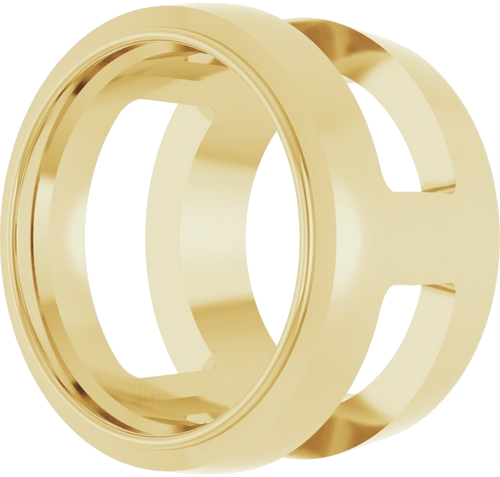 Pakabukas „Round Bezel-Set Slide“ 750 Geltonojo Aukso Round 6.5mm (2)