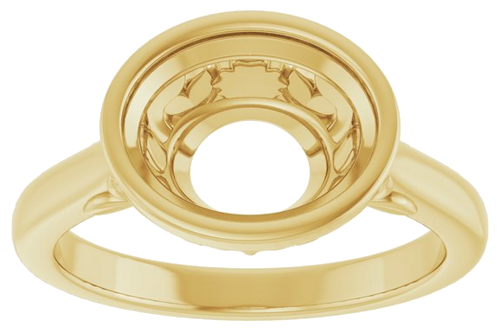 Sužadėtuvių Žiedas „Bezel-Set“ 14k yellow gold Oval 10mm x 8mm (3)